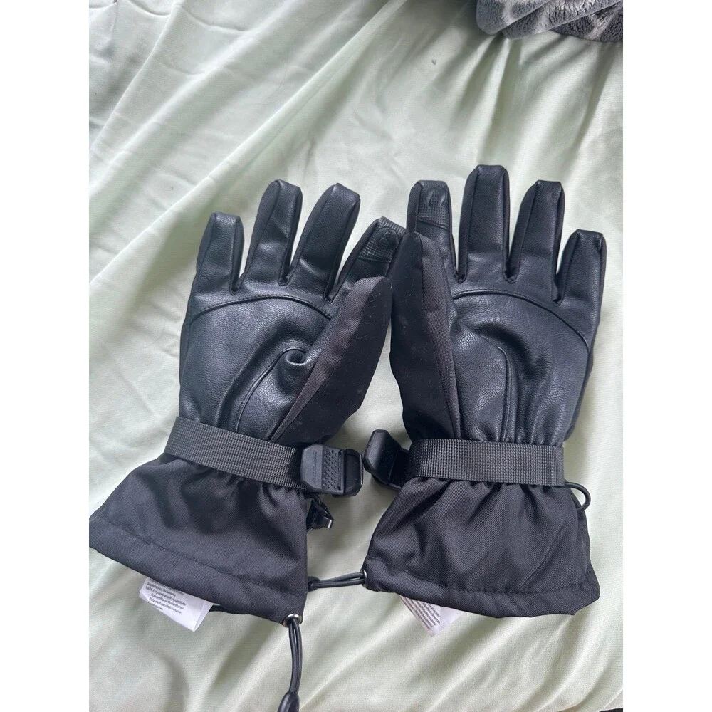 Scott Ultimate Pro Women's Snow Ski Hand Zip Faux Leather Palm Insulated Gloves